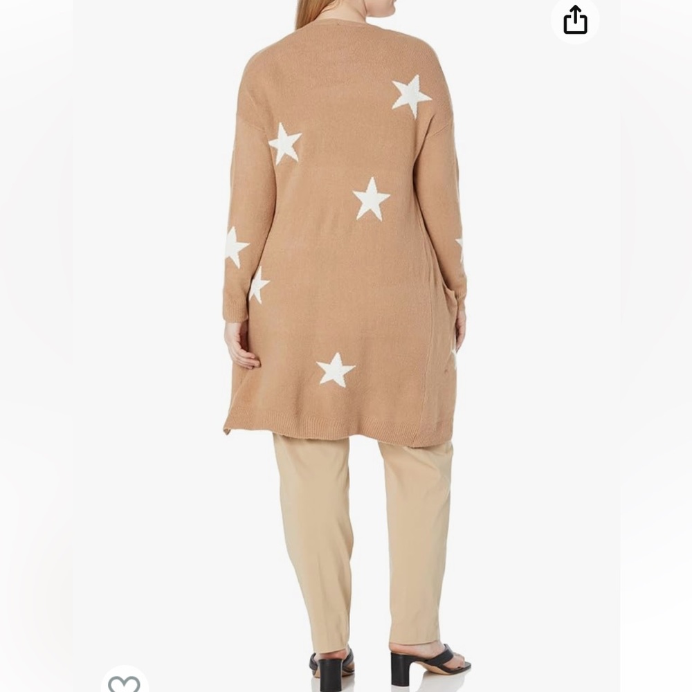 Evans NWT Long Open Starry Cardigan - size 22/24